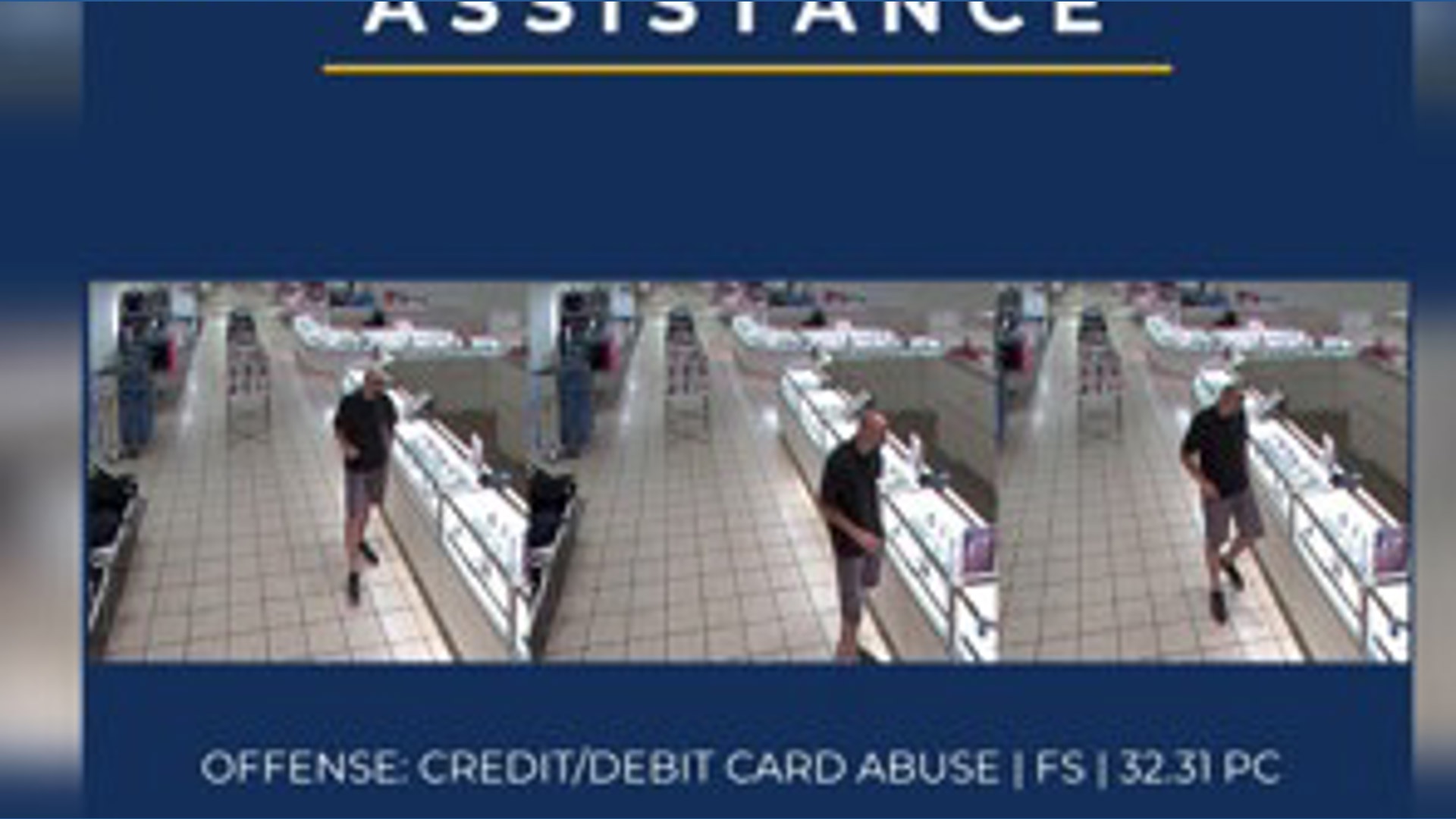Man suspected of credit card abuse