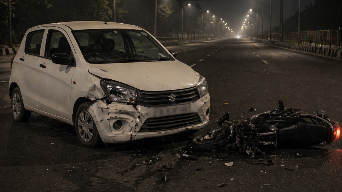 Man dies after car hits his bike in Delhi, wife and children injured