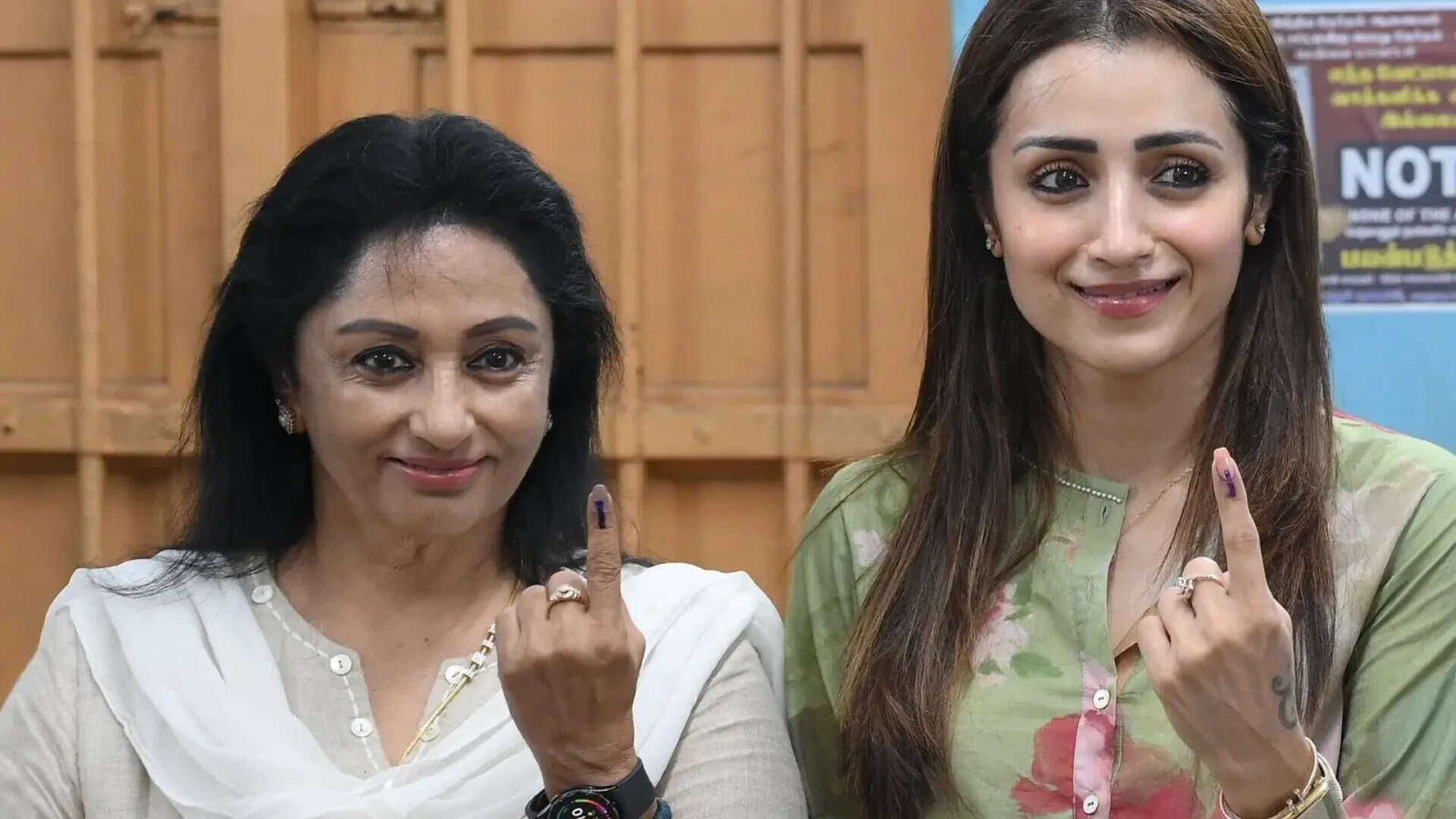 Trisha casts vote along with her mother in Chennai; 'Karuppu' actress ...