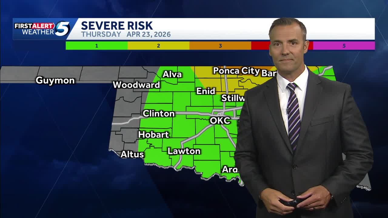 Oklahoma weather forecast: Severe storms late Thursday