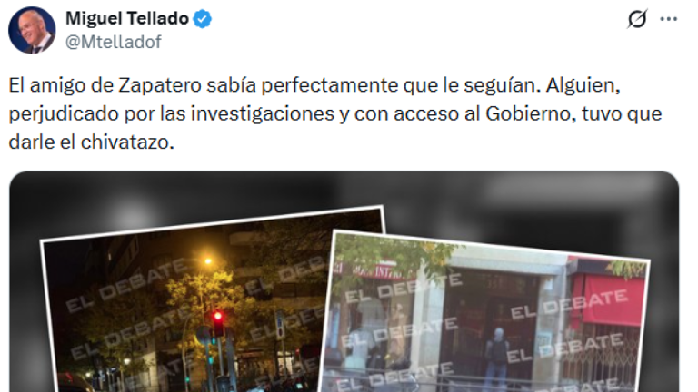 El PP se hace eco de la última información de El Debate sobre Zapatero ...