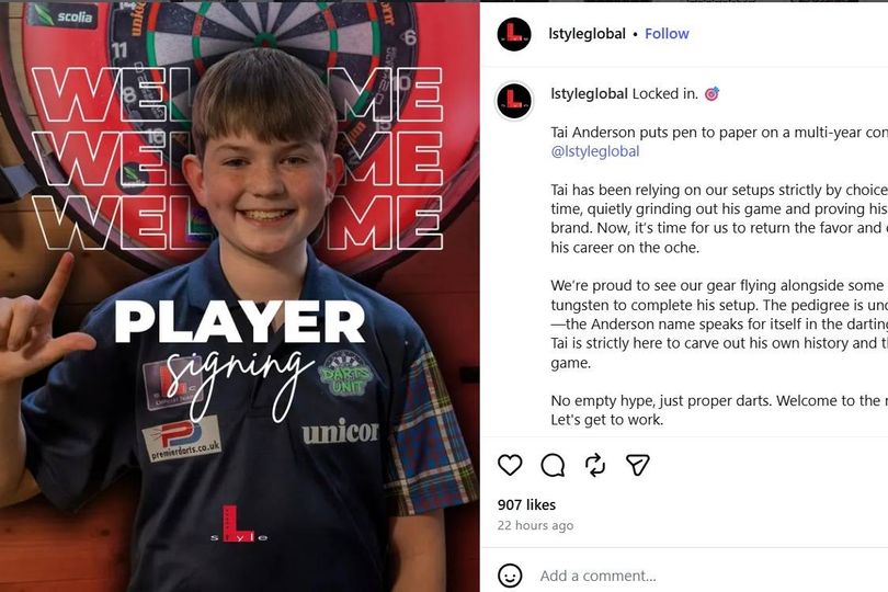 Darts world champion's son signs landmark deal as dad dreams of Ally ...