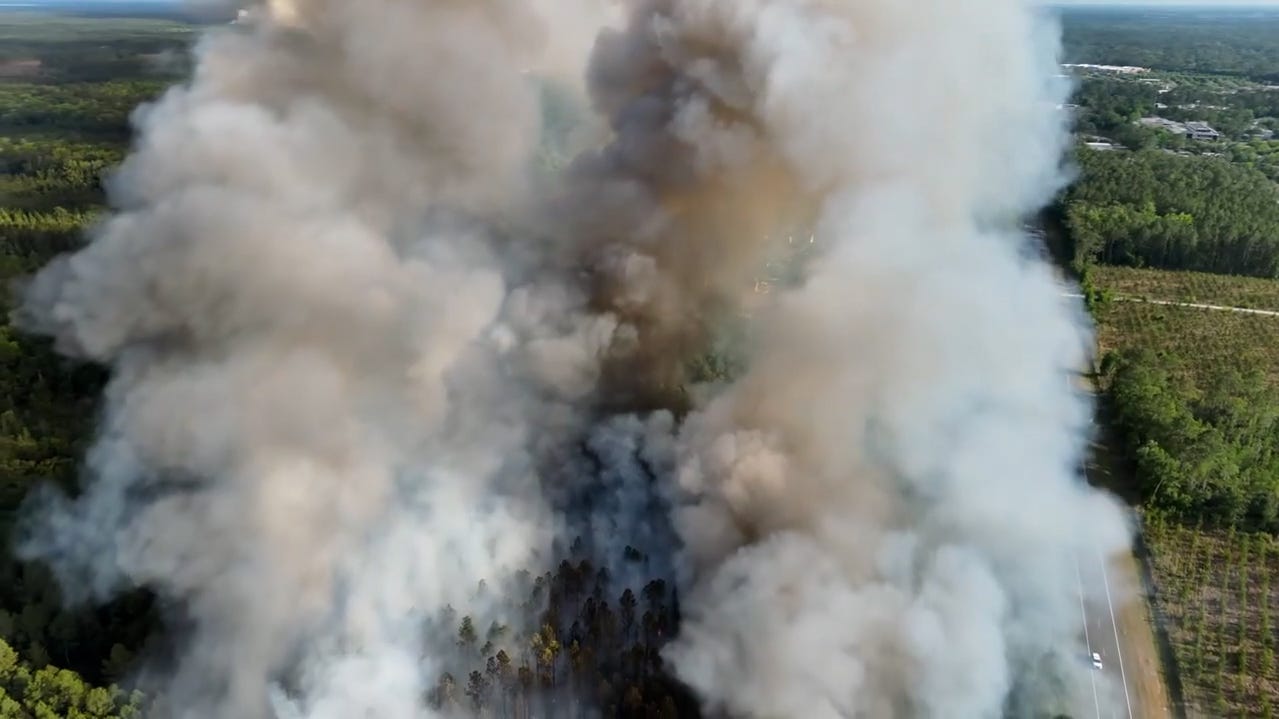 Fast-moving wildfires force evacuations in Georgia, Florida amid ...
