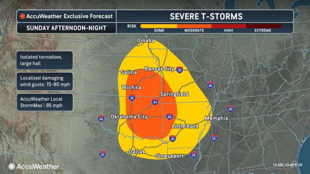 Severe weather, tornado risk to intensify over central US through late ...