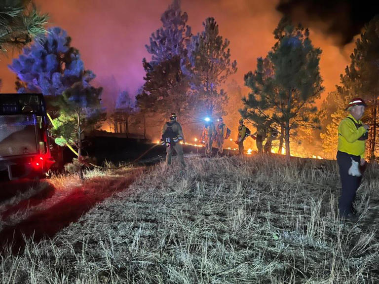 Multiple large fires burn across SD as high winds continue