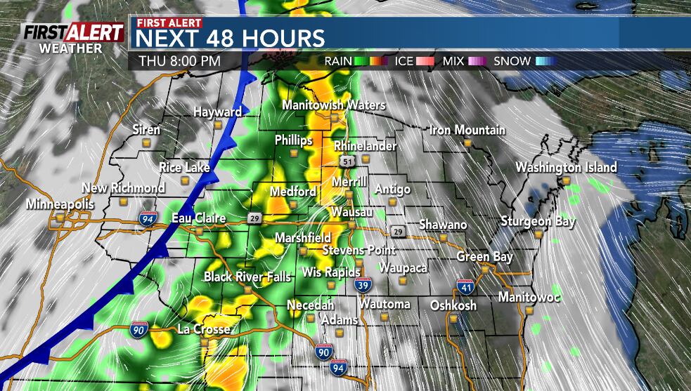 First alert for strong storms, potential for heavy rain Thursday night ...