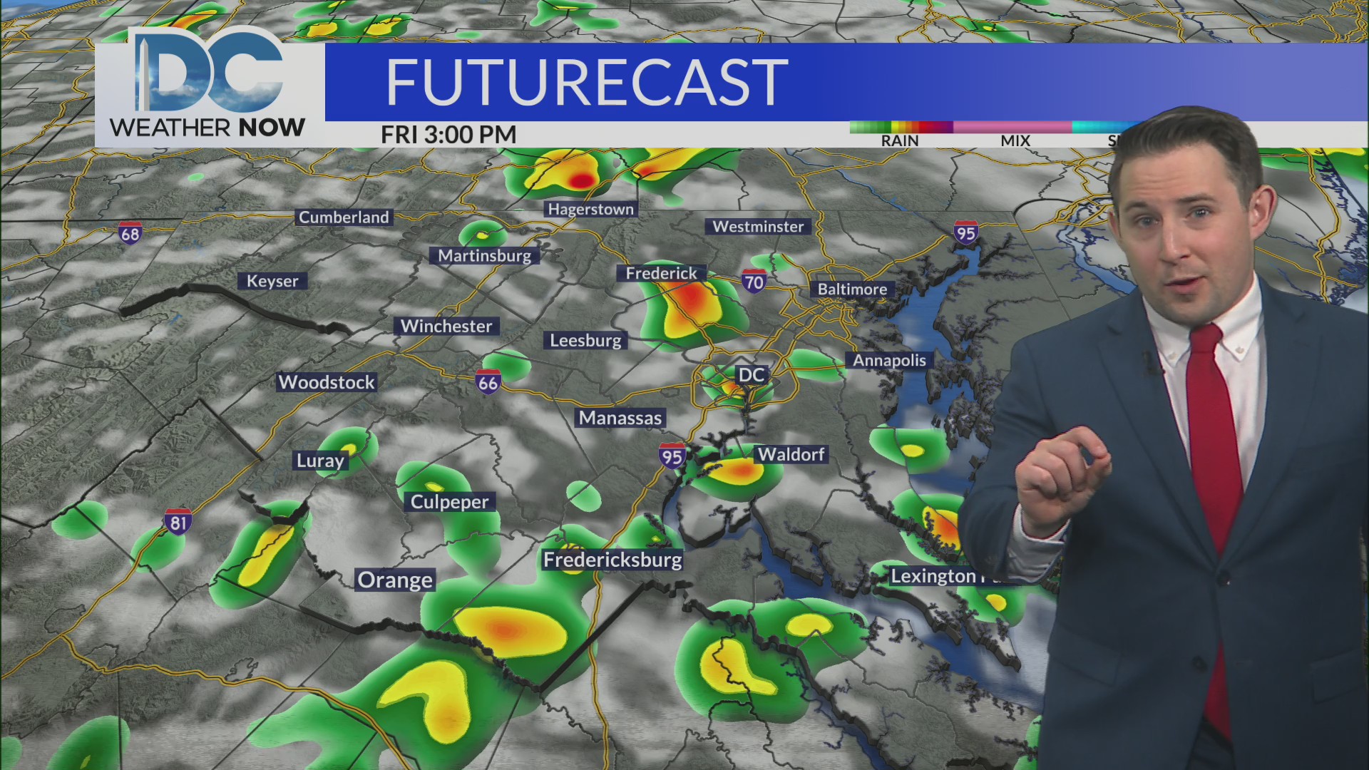 Scattered showers and storms bubble up Friday