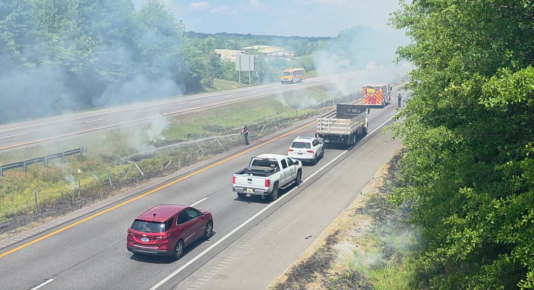 Fire along median shuts down interstate in Clanton