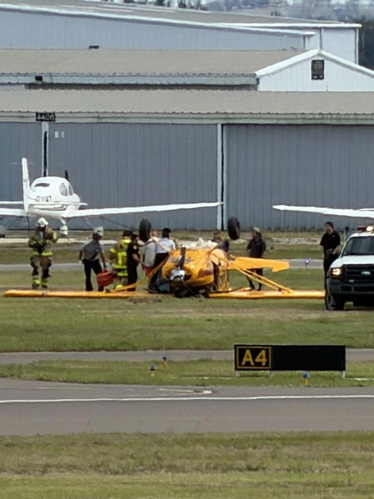 1 injured after plane flips upside down at Peter O Knight Airport in Tampa