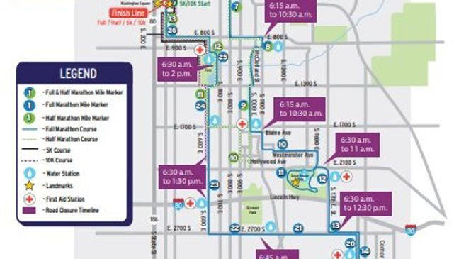Road closures planned across Salt Lake City for marathon