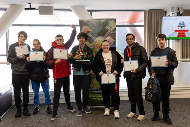 Students showcased Minecraft skills at Principality Stadium