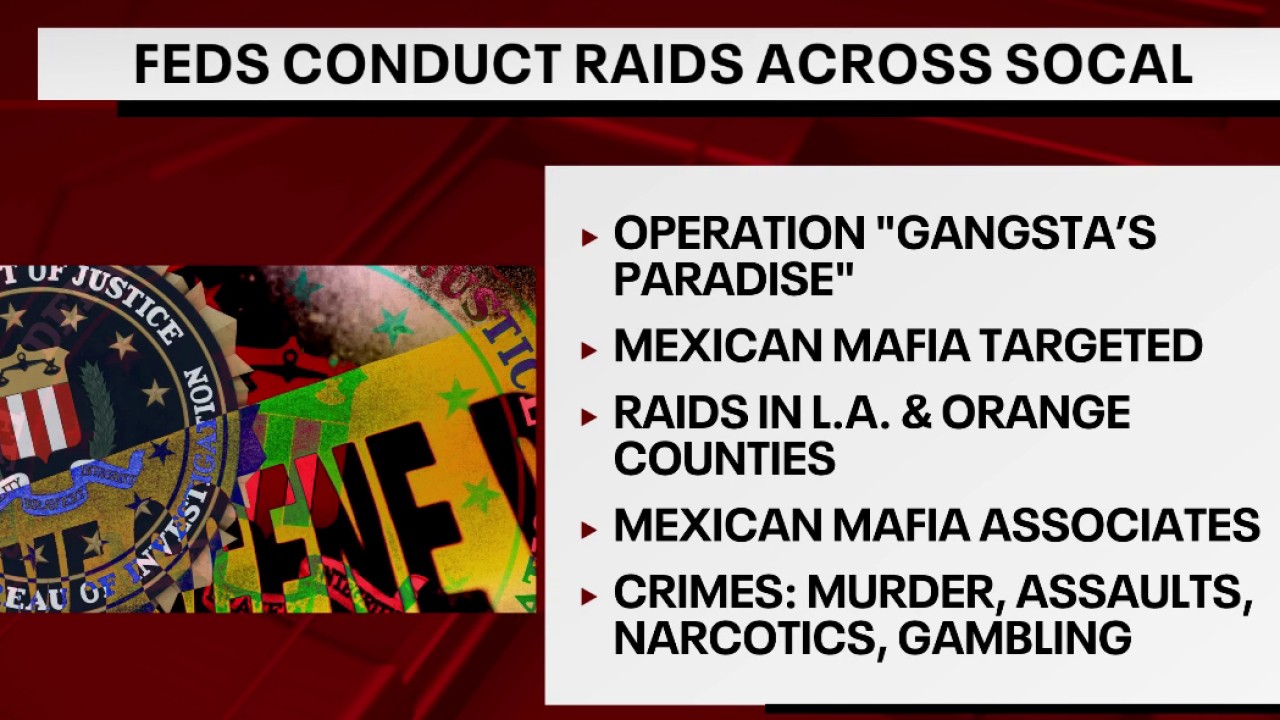 'Operation Gangster's Paradise': 37 Mexican Mafia associates arrested