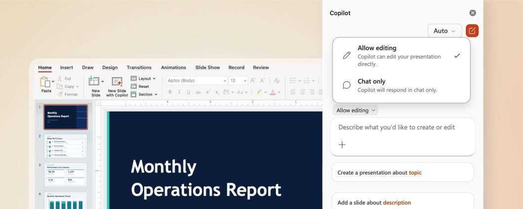 Copilot agent mode disponibile in Microsoft 365