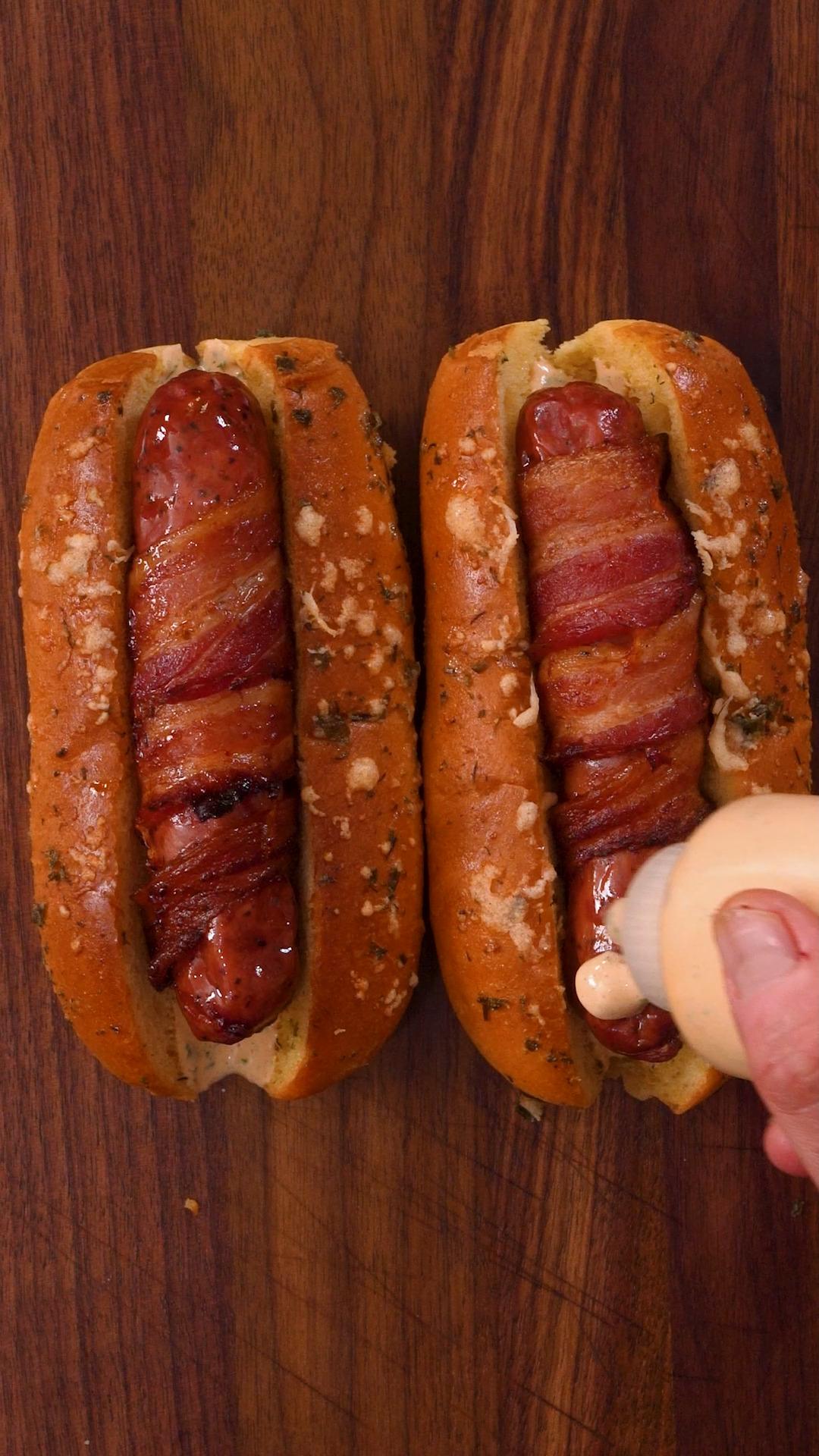 Chicken bacon ranch hot dogs recipe