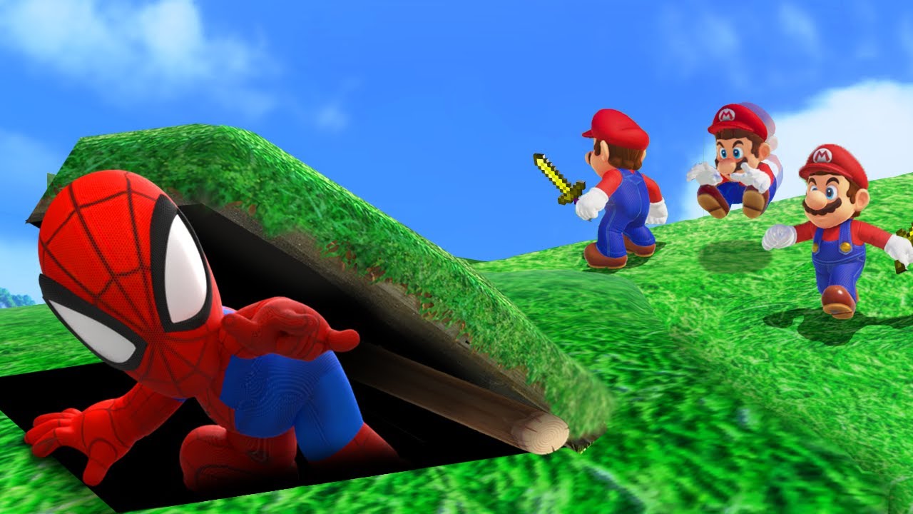 Using superhero powers to cheat during Mario hide and seek games
