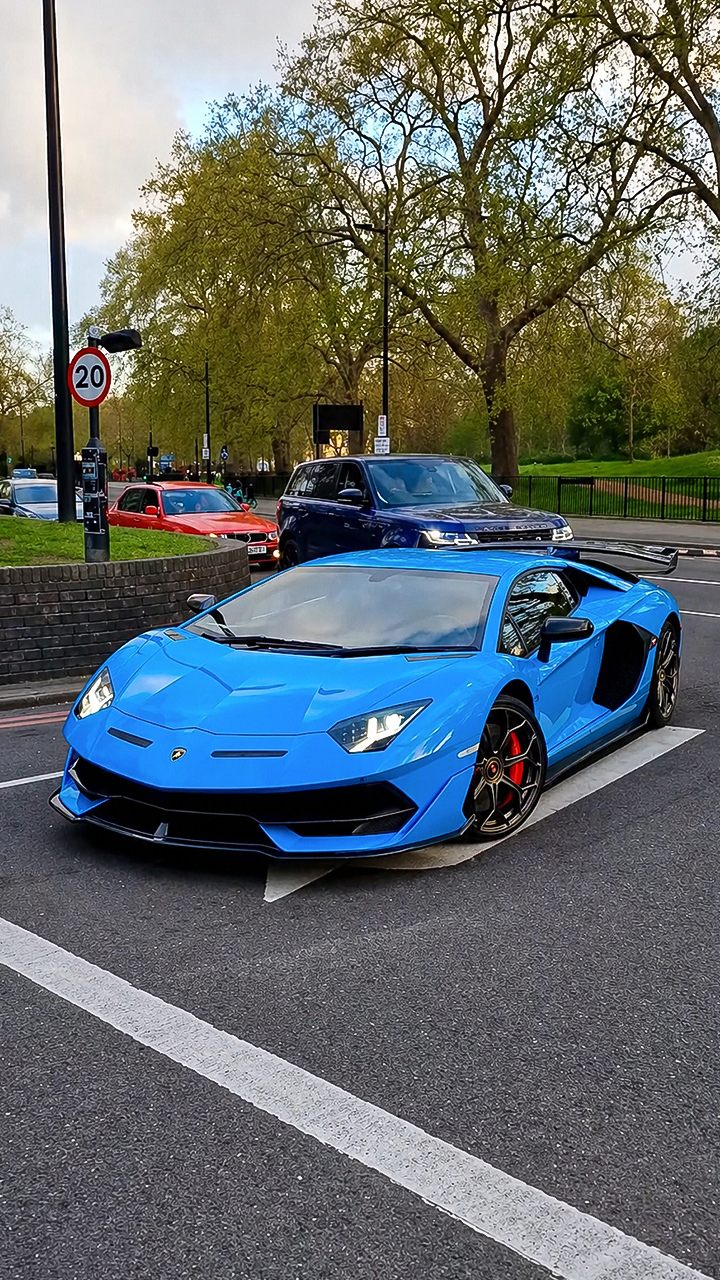 This blue Lamborghini hits different on the street