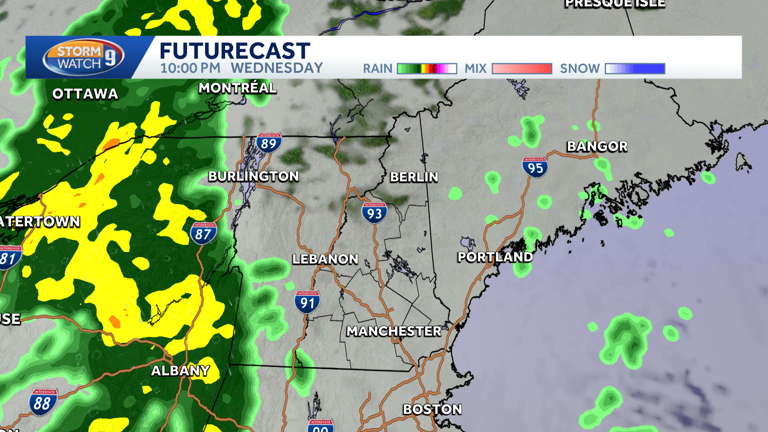 Dry stretch ends in NH as rain moves in Wednesday night into Thursday