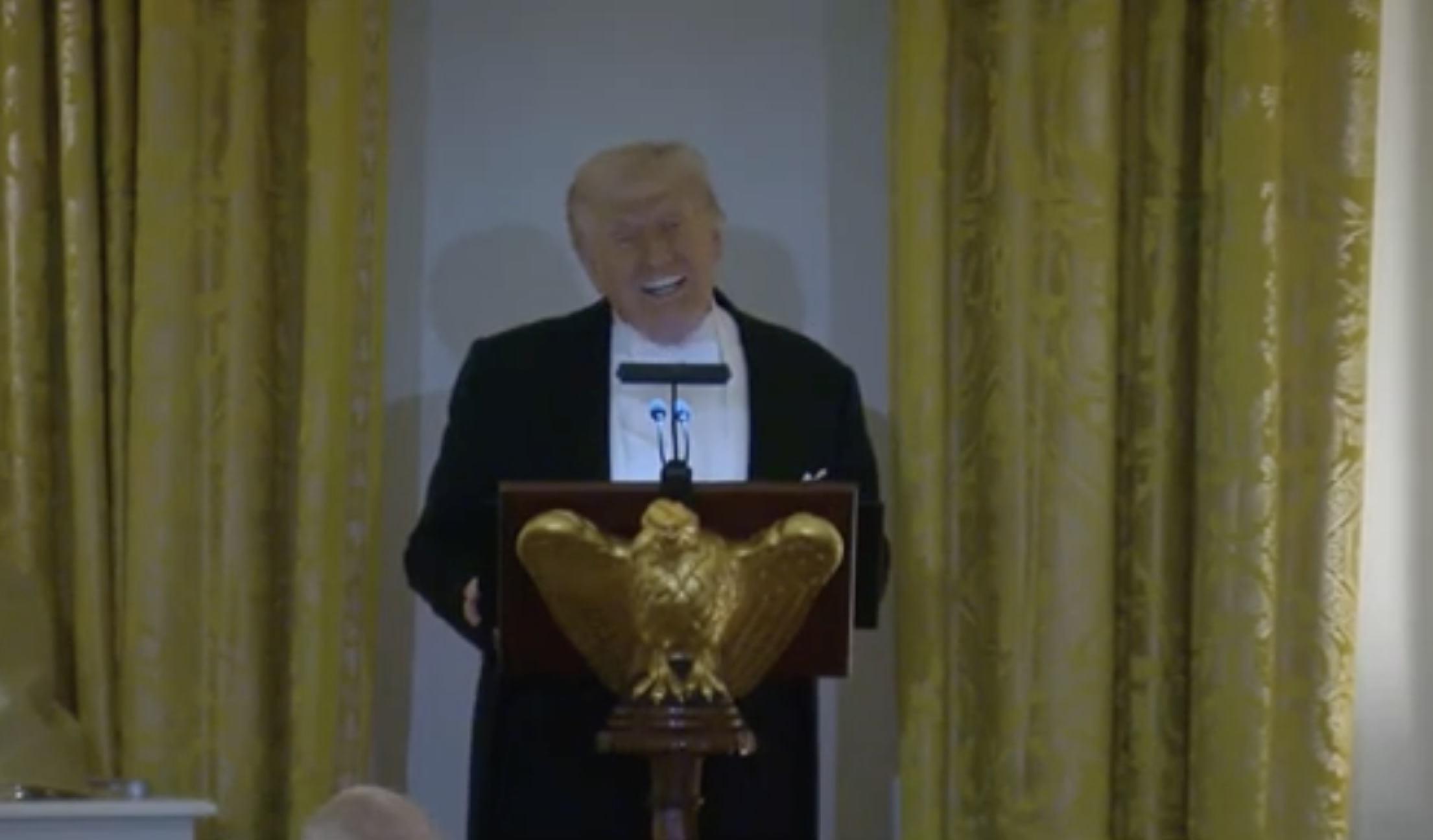 'I'll get back to my speech': Trump halts remarks to congratulate Rory ...