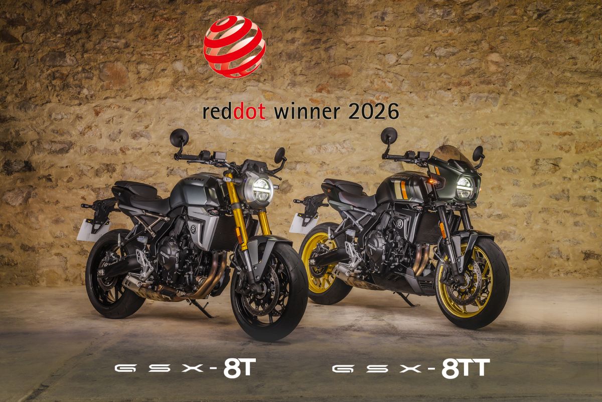 Suzuki GSX-8T e GSX-8TT vincono il Red Dot Design Award