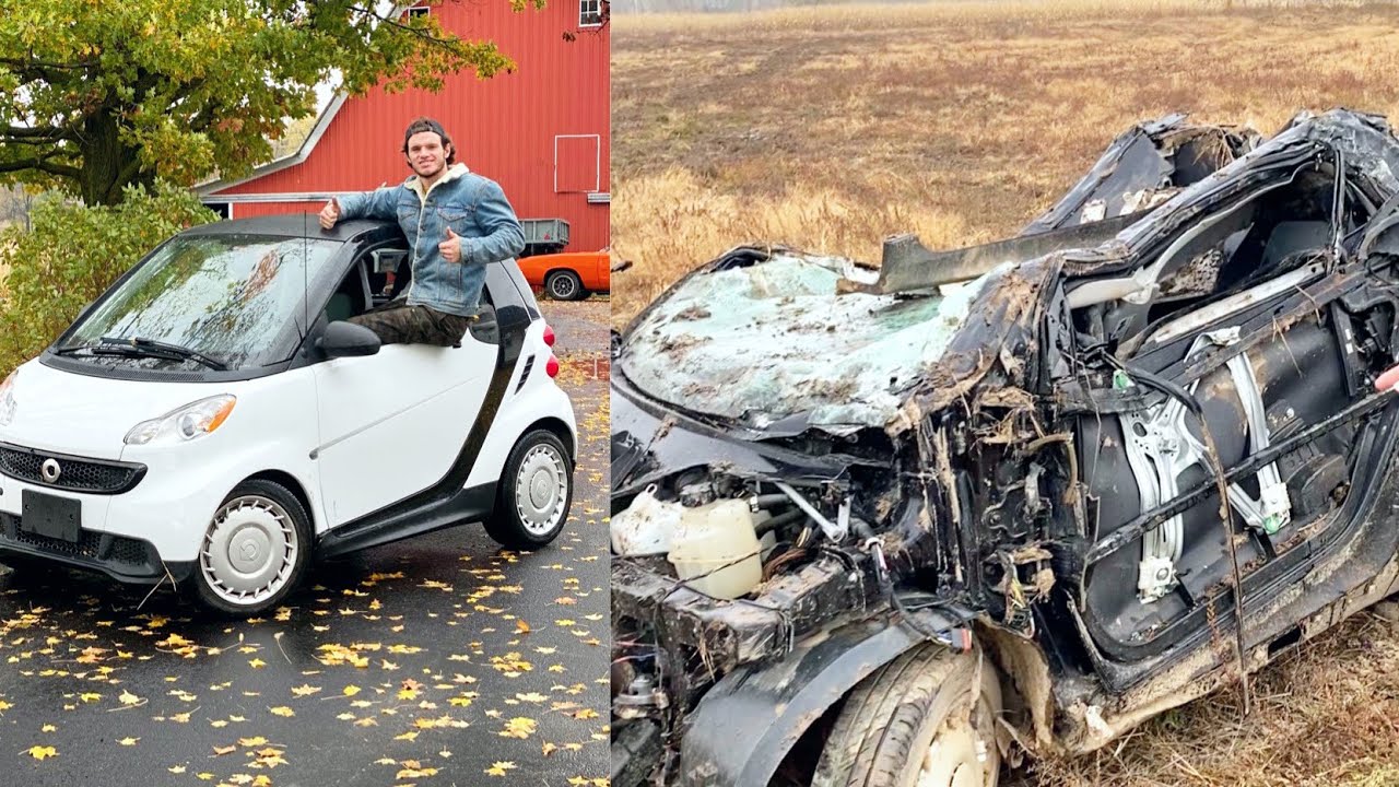 This tiny car hit the ramp - the driver barely survived