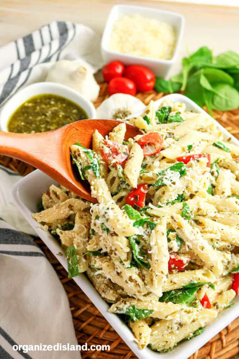 Pesto ricotta pasta