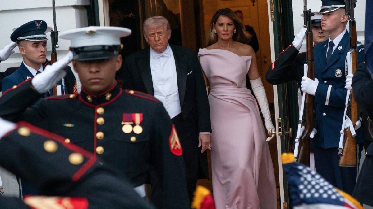 Melania Trump seen swatting away husband Donald's hand in awkward ...