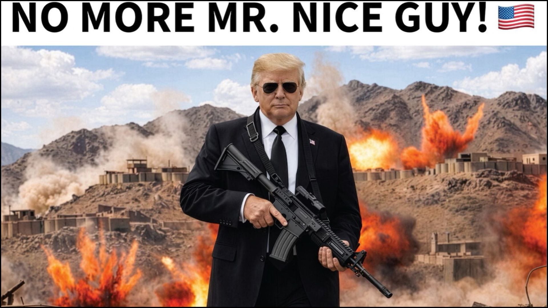 «Se acabó míster Buen Tipo»: Trump publica una imagen suya armado que ...