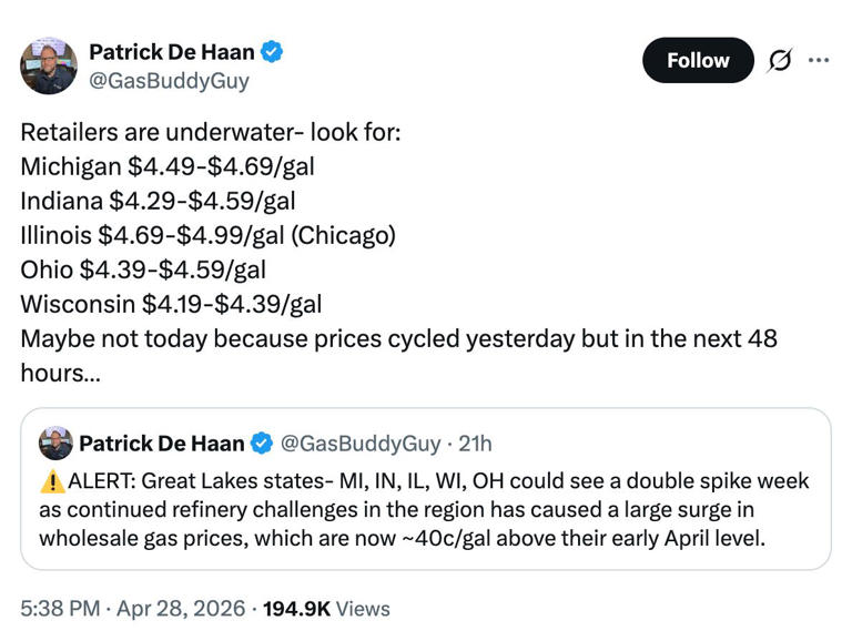 Trump hit with devastating news about soaring gas prices