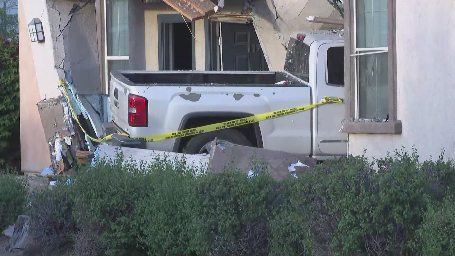 Pickup truck crashes into central Phoenix home