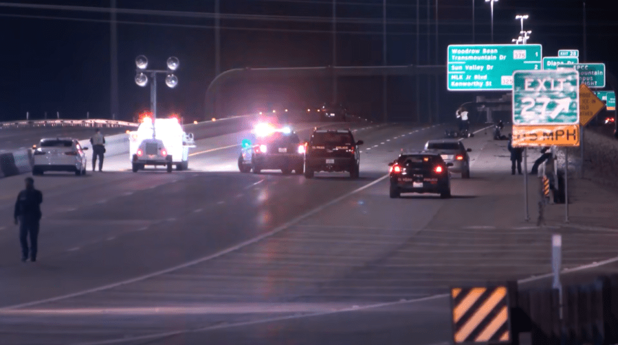El Paso motorcycle, vehicle crash shuts down lanes on US-54 North