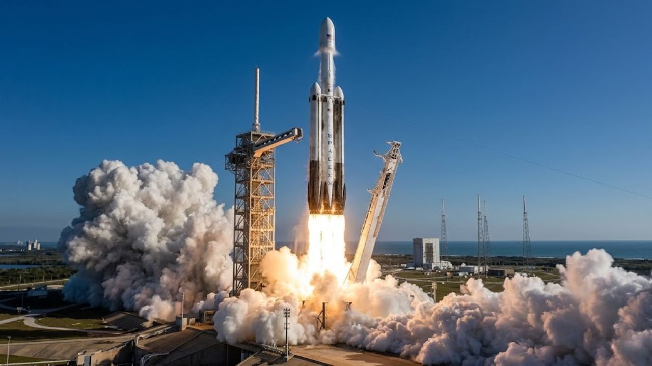 Falcon Heavy by SpaceX takes off today for the first time in 18 months ...