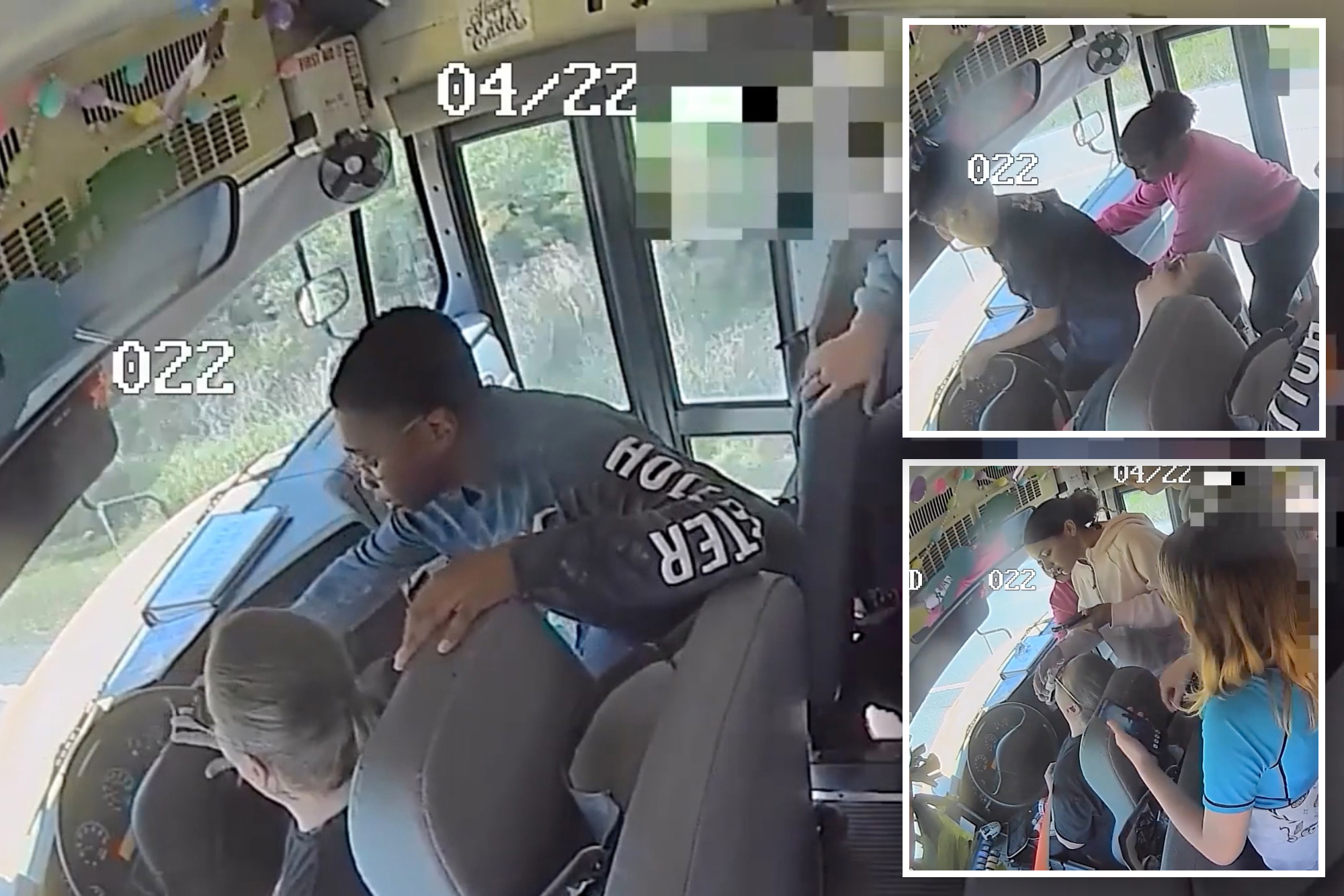 Dramatic video shows middle schoolers bringing bus to stop after driver ...