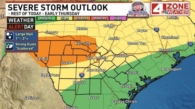 Scattered storms today with severe risk, more rain and storms to end ...