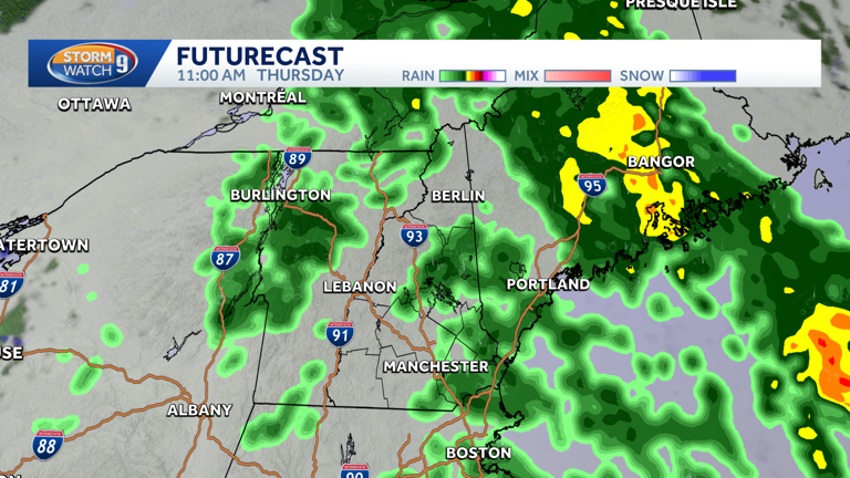 Dry stretch ends in NH as rain moves in Wednesday night into Thursday