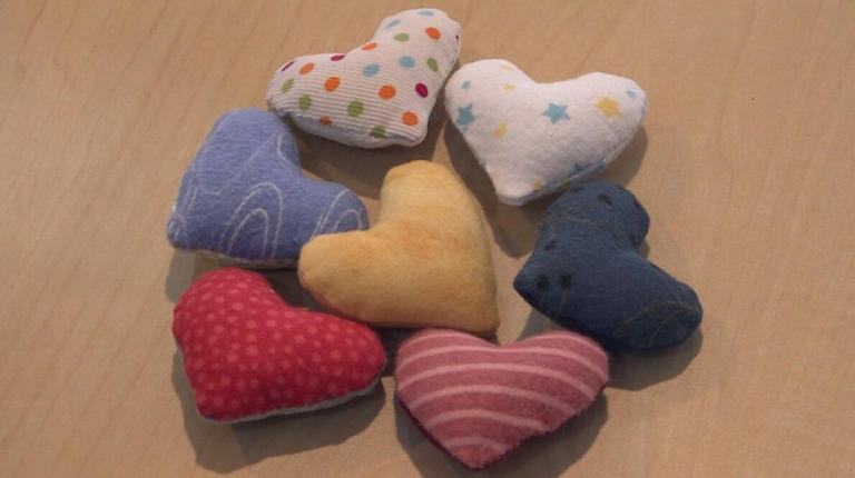 Orono woman sews fabric hearts for hospice patients and families