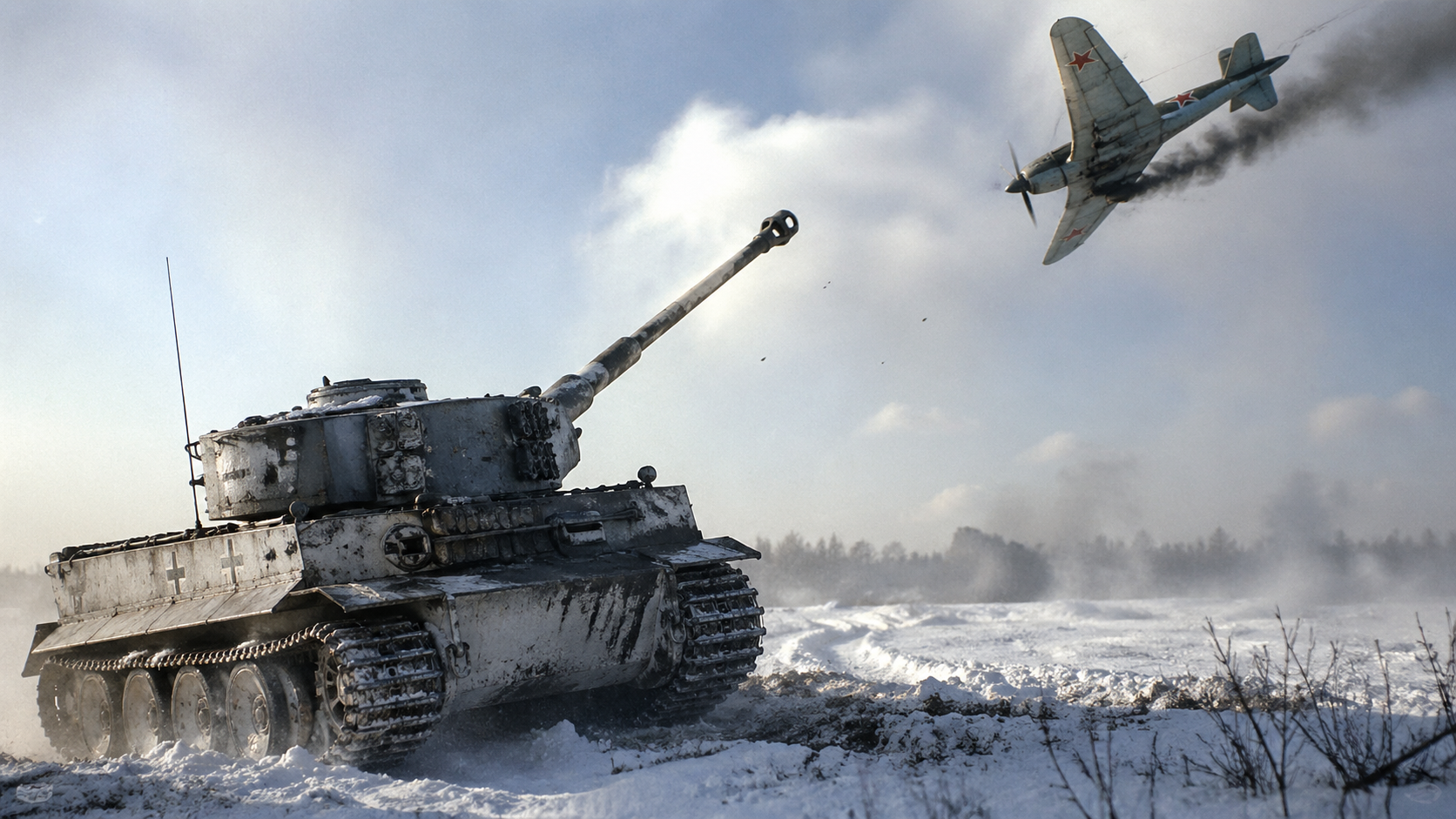 The tiger tank crew that shot a Soviet warplane out of the sky