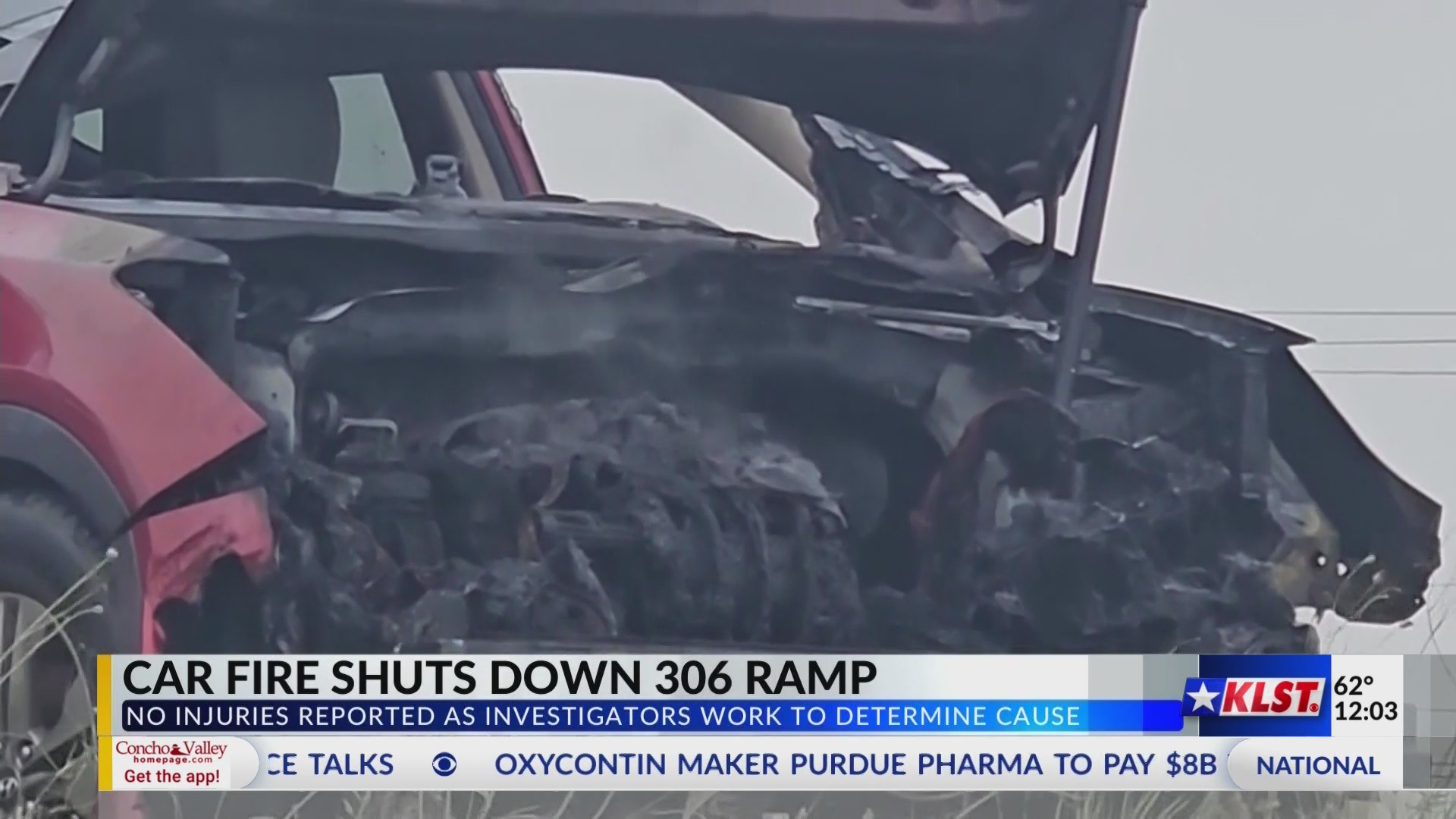 Bursting into flames: Car fire shuts down Knickerbocker ramp ...