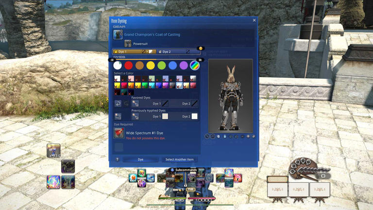 Where to exchange dyes in FFXIV