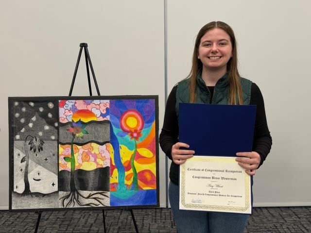 The 2026 Congressional Art Competition winners form the fourth district