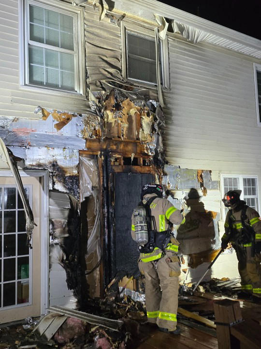 Firefighters battle house fire on Ridgeview Road in Virginia Beach