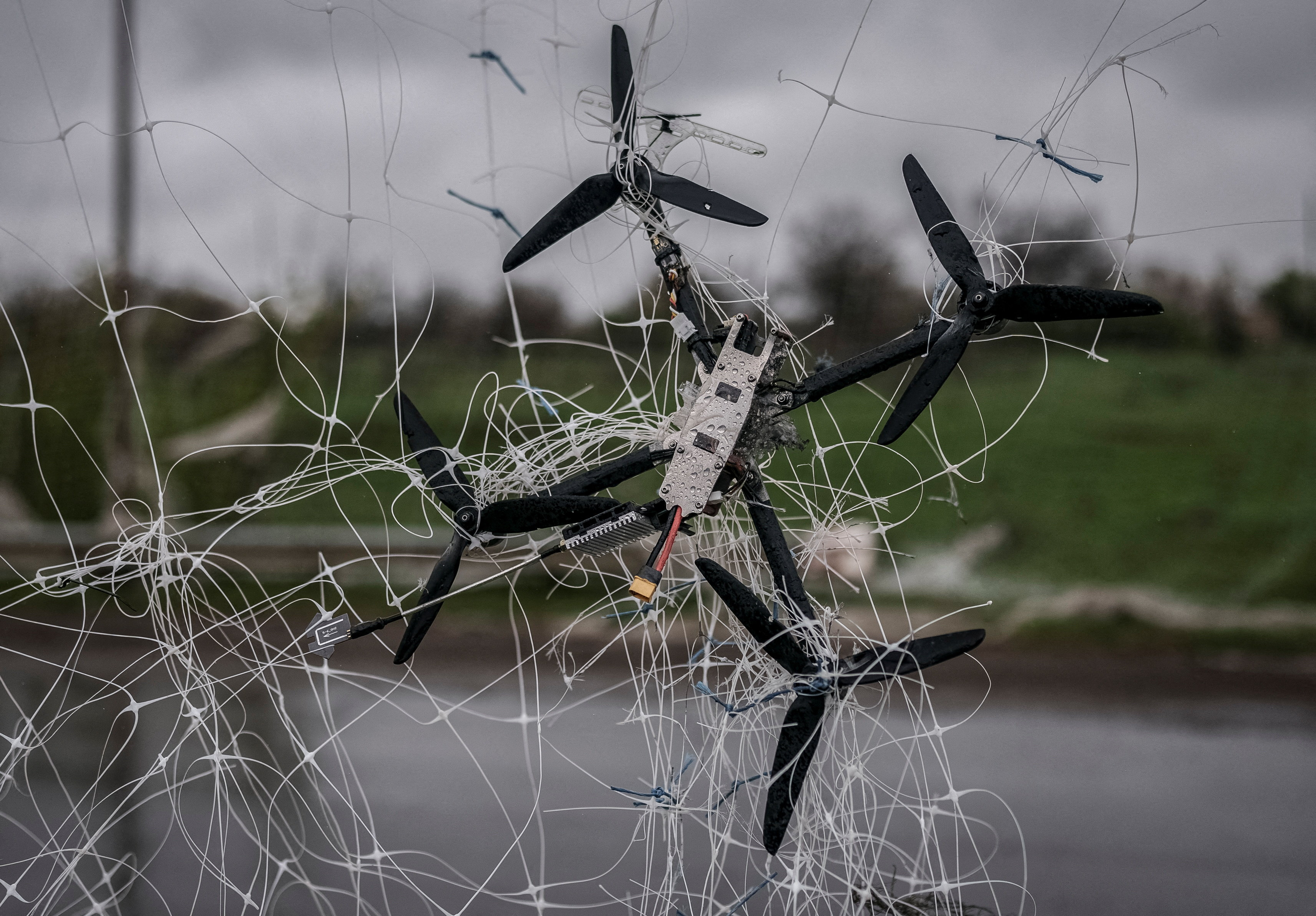 Under the canopy of drone nets covering Ukraine's frontlines