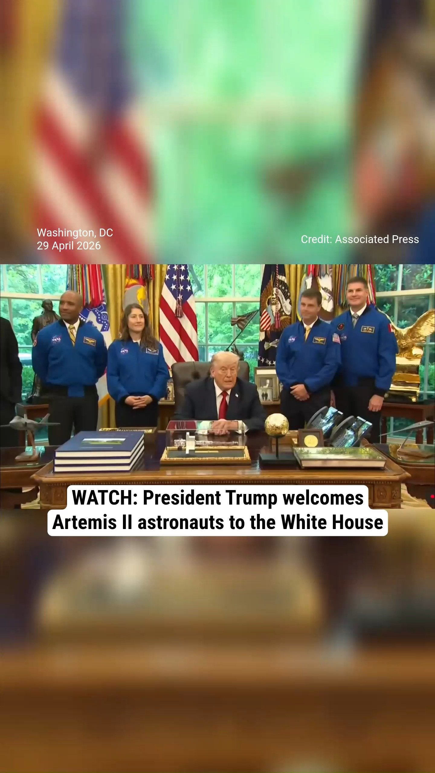 President Trump welcomes Artemis II astronauts to the White House