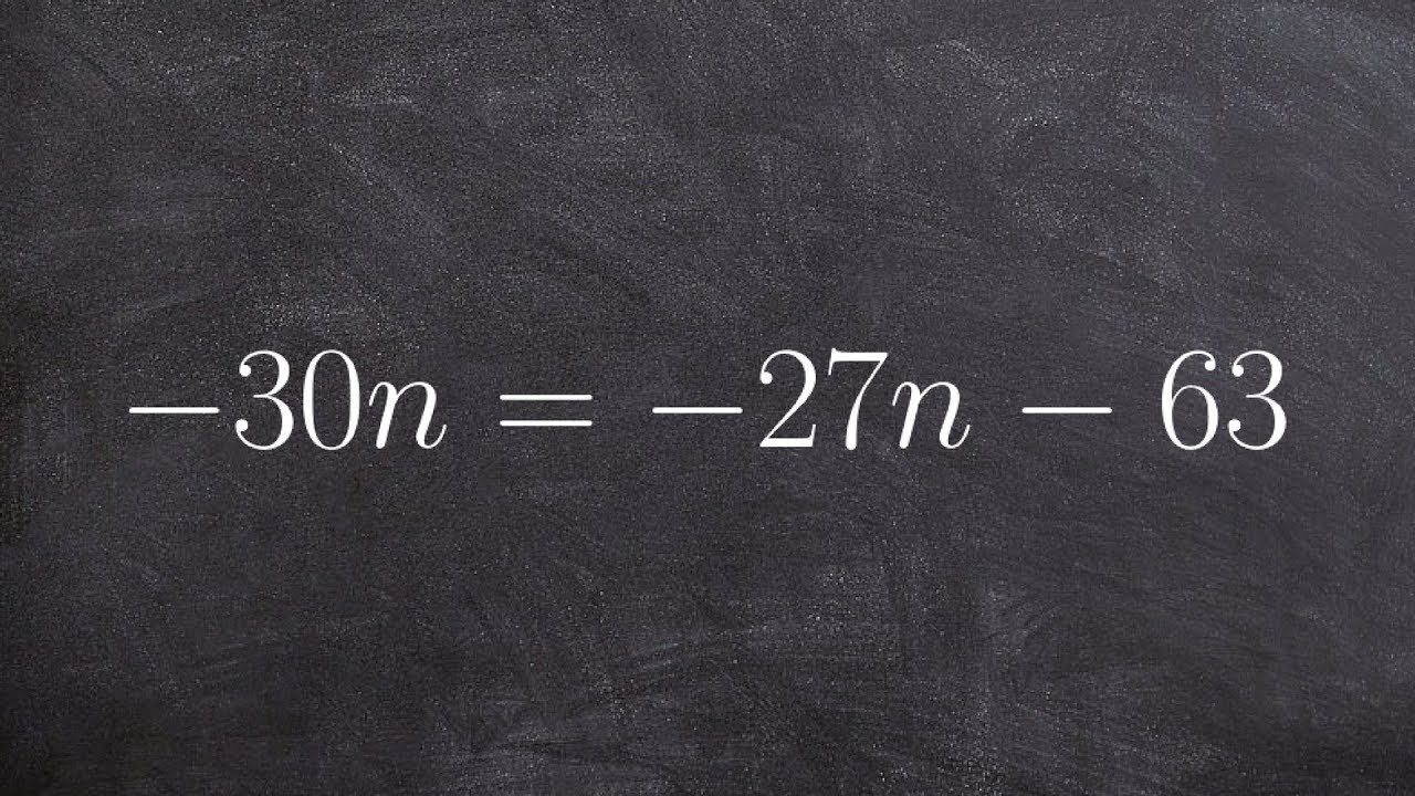 Solving an equation when you have a variable on both sides