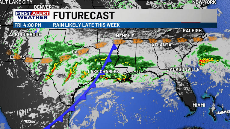First alert forecast: A cold front brings higher rain chances by Friday