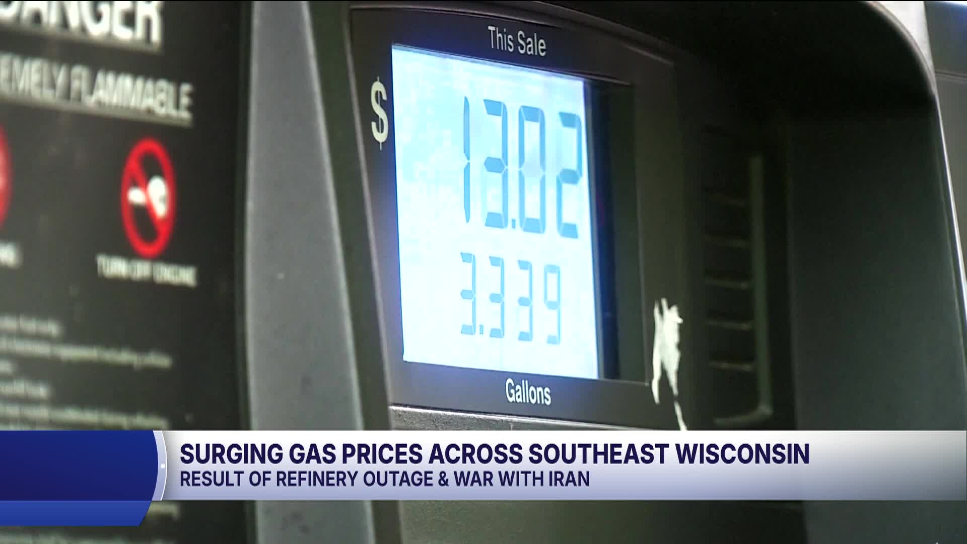 Surging gas prices seen across southeastern Wisconsin