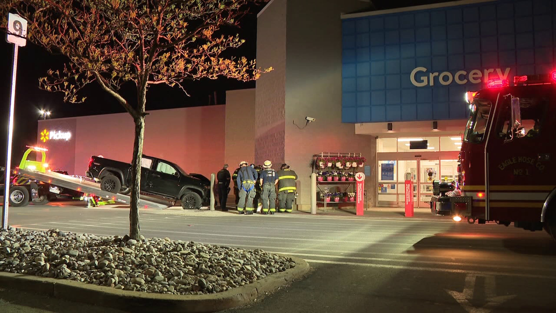 Car crashes into Walmart in Dickson City