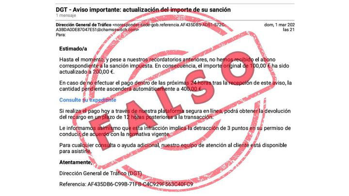 Multas falsas en tu email y en el parabrisas: la DGT alerta de un ...