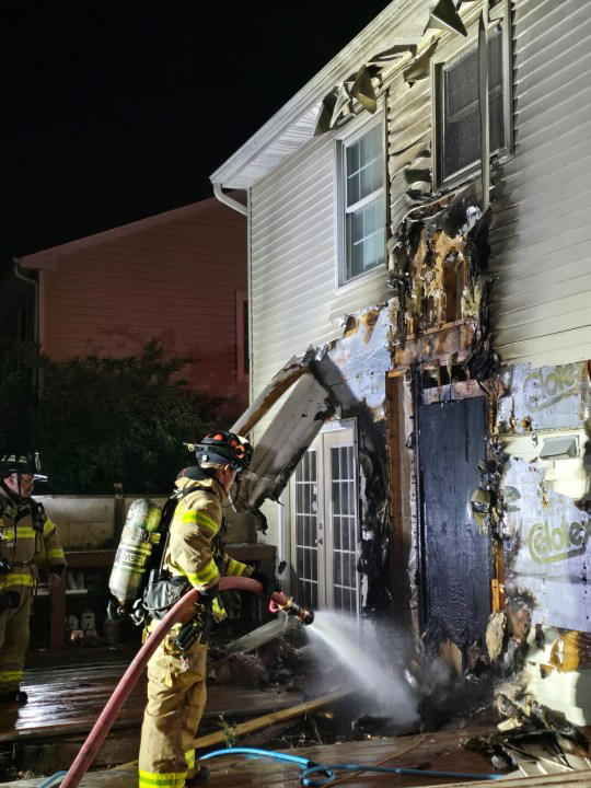 Firefighters battle house fire on Ridgeview Road in Virginia Beach