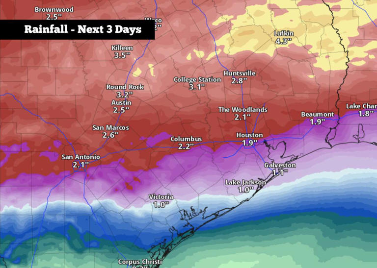 Cold front moves toward South Texas Wednesday, large hail risk is rising