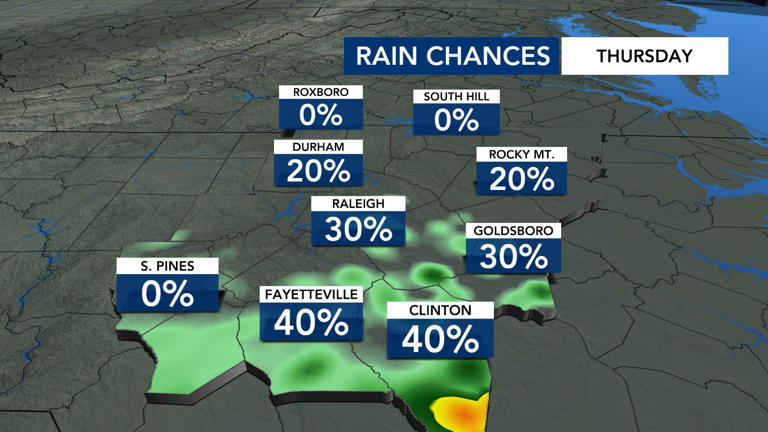 Storms pass through late Wednesday night, highs reach 70s on Thursday